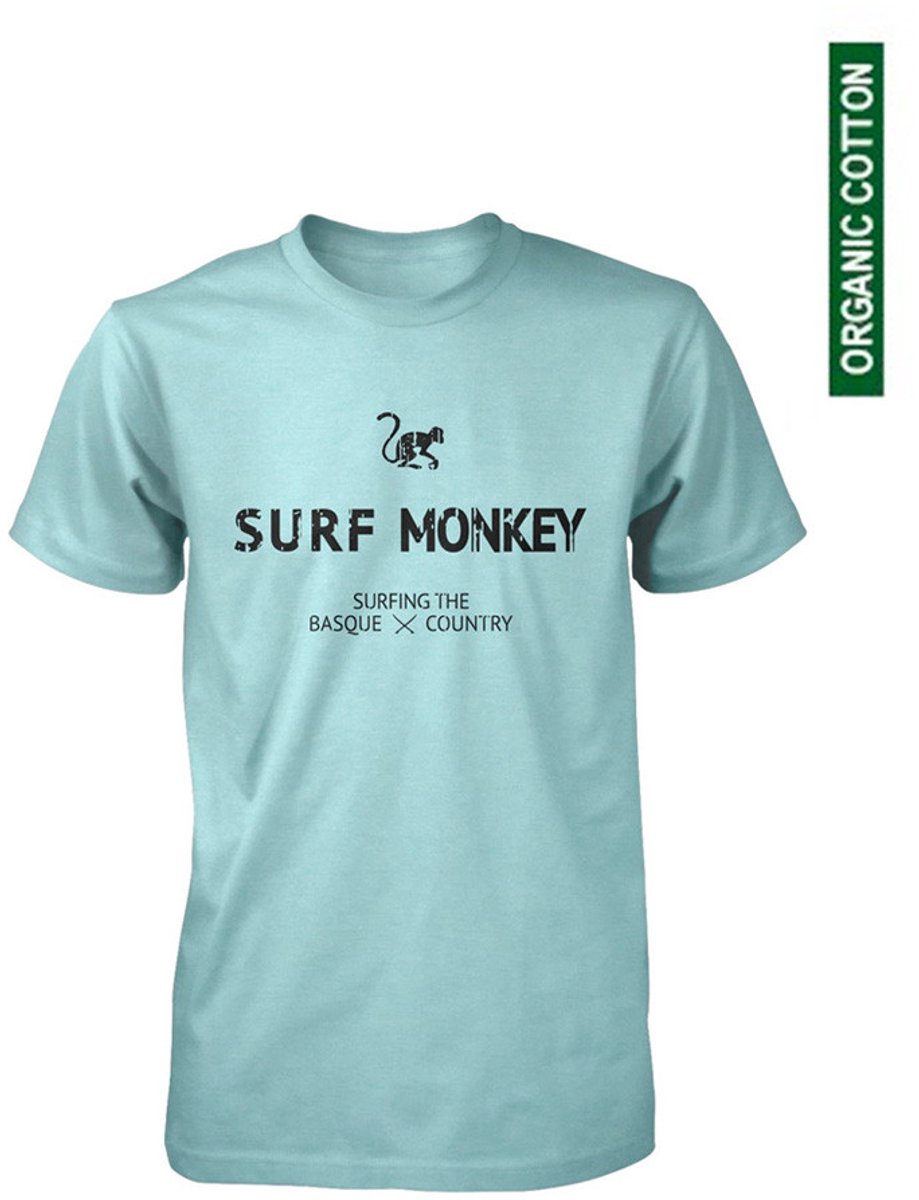 Surf Monkey biologisch katoen T-shirt -heren Ijs