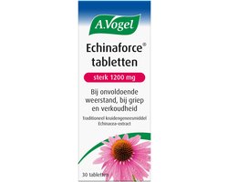 A.Vogel Echinaforce sterk 1200mg tabletten - Geneesmiddel bij onvoldoende weerstand, griep en verkoudheid - 30 - 30 stuks