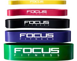 Focus Fitness Focus Fitness Power Bands - Weerstandsbanden - Fitness Elastieken voor Krachttraining & Thuis Workout