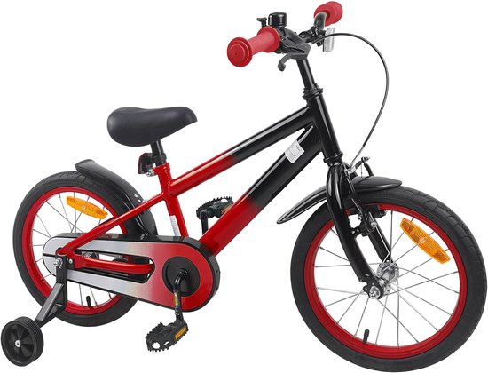 vidaXL - Kinderfiets - 16 - Inch - voor - 4-6 - jaar - oud - Rood - Zwart van VidaXL — afbeelding 5