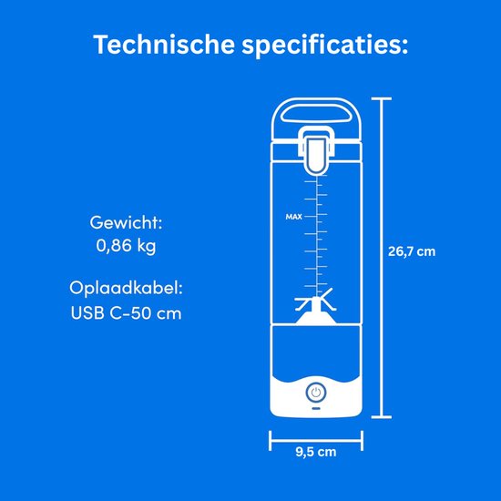 DDStar® Draagbare blender - Smootiemaker - Draadloze blender - 475ml van DDStar® — afbeelding 5