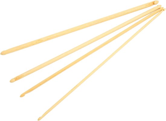 Set van 4 dubbele haaknaalden voor Tunisch haken - Lichtgewicht, gladde afwerking, verschillende maten voor handwerk en creativiteit van Merkloos — afbeelding 2
