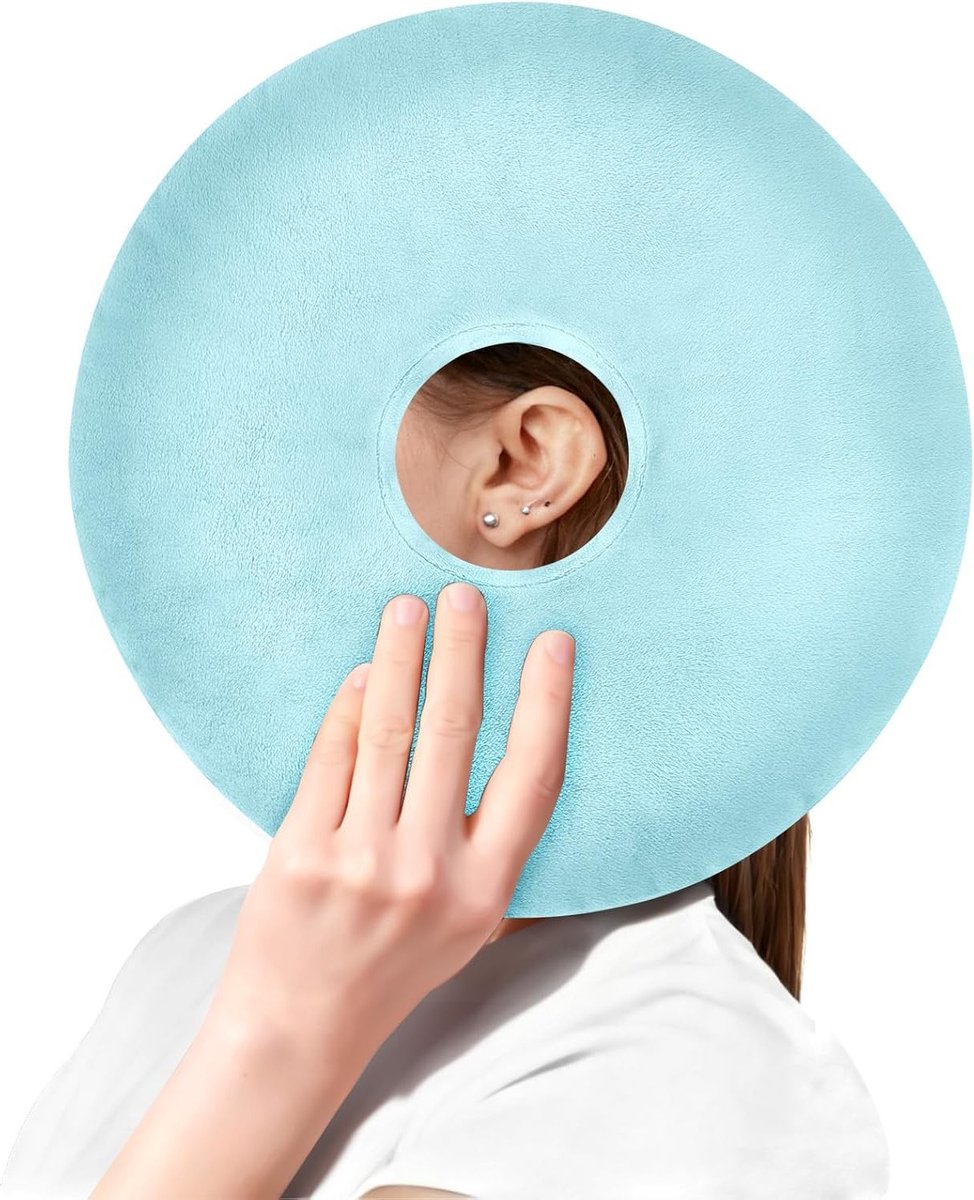 Verstelbaar O-vormig Kussen voor Oorpiercings, Zacht en Ademend Donut Kussen voor Slaap, Ideaal voor Thuis, Kantoor en Reizen