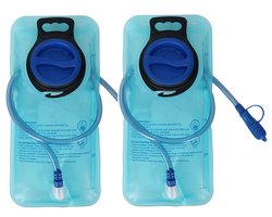 Oneay Hydratatiezak / waterzak voor rugzak – set van 2 stuks – 2 liter – BPA-vrij – met drinkslang – ideaal voor wandelen, fietsen, klimmen en outdooractiviteiten