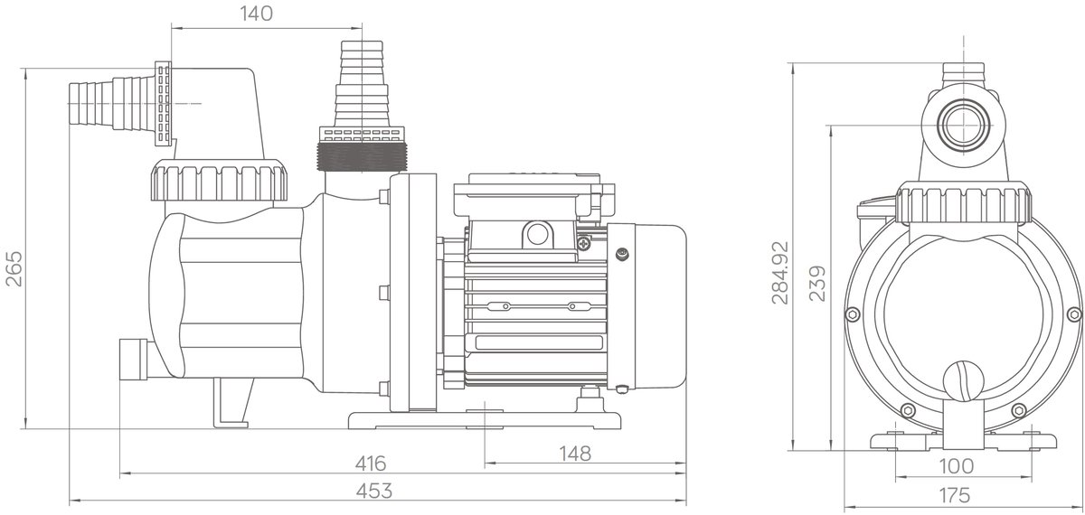 COIL Filterpompe Zwembad 7000 l/u – Circulatiepomp zwembad - zelfaanzuigend – 250W – Opvoerhoogte max. 7,5m - voor zwembaden tot 20m³ – foto 8