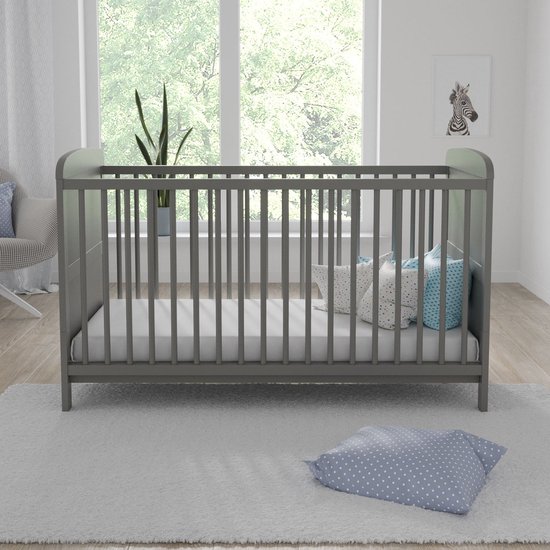 Love For Sleep Maddox Meegroeibed 3-in-1 - Ledikant 70x140 cm - Grijs - Babybed ombouwbaar tot Peuterbed - Exclusief Matras