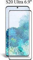 Samsung Galaxy S20 Ultra full cover Glass Screen protector - Zwart