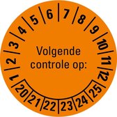 Volgende controle op sticker 21-26, PVC 30 mm - 18 per kaart