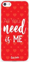 Casetastic Apple iPhone 5 / iPhone 5S / iPhone SE Hoesje - Softcover Hoesje met Design - All you need is me Print