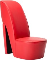 Hakstoel kunstleer rood
