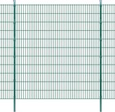 Dubbelstaafmatten en palen 2008x2230 mm 38 m groen