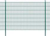 Dubbelstaafmatten en palen 2008x1430 mm 4 m groen