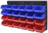 Gereedschapsordeners wandgemonteerd blauw en rood 2 st