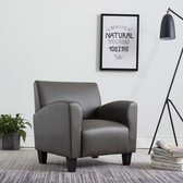 Fauteuil kunstleer grijs