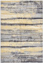 Vloerkleed 140x200 cm PP grijs en beige