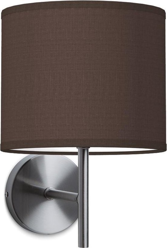 Home Sweet Home wandlamp Bling - wandlamp Mati inclusief lampenkap - lampenkap 20/20/17cm - geschikt voor E27 LED lamp - chocolade