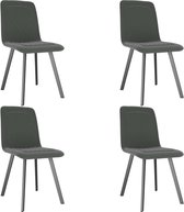 Eetkamerstoelen 4 st fluweel grijs