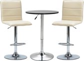 3-delige Barset kunstleer zwart
