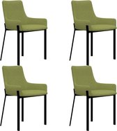 Eetkamerstoelen 4 st stof groen