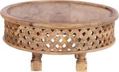 Vintage houten ronde tafel L