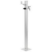 vidaXl - Tuinwaterkolom - 95 cm - Aluminium - Zilver - Buitendouches