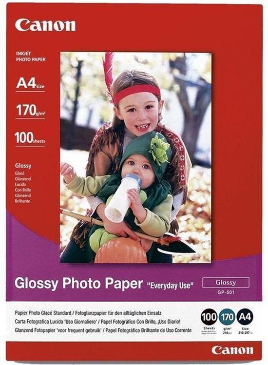 10x15 Cm Foto Papier Papier Met Print Canon GP-501 Glänzendes Fotopapier – Für PIXMA Drucker GP-501 50 Vel 10x15 Cm Canon GP-501 Glossy