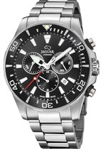 Jaguar Executive Diver XL Horloge - Jaguar heren horloge - Zwart - diameter 46.5 mm - roestvrij staal