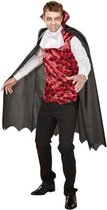 Tom Halloweenkostuum Vampier Heren Zwart/rood Mt L