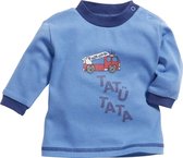 Schnizler T-shirt Lange Mouwen Brandweer Jongens Blauw Maat 80
