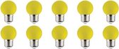 LED Lamp 10 Pack - Romba - Geel Gekleurd - E27 Fitting - 1W - BES LED