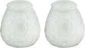 2x bougies lanternes Witte 48 heures de combustion - bougie lanterne en Verres - bougies de terrasse / bougies de jardin