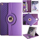 P.C.K. Luxe Hoesje/Boekhoesje/Bookcover/Pasjes/draaibaar paars geschikt voor Apple iPad MINI 4 & MINI 5 MET PEN