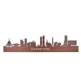 Skyline Eindhoven Palissander hout - 80 cm - Woondecoratie design - Wanddecoratie met LED verlichting