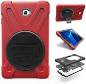 Tablet Hoes geschikt voor Samsung Galaxy Tab A 10.1 (2016/2018) Hand Strap Armor Case - Rood