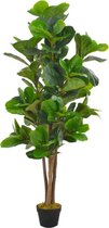 Kunstplant met pot vioolbladplant 152 cm groen