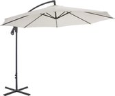 Zweefparasol met stalen paal 300 cm zandkleurig