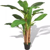 Kunst bananenboom plant met pot 175 cm groen