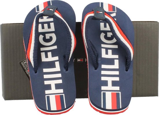 Tommy Hilfiger Teenslipper Jongens Maat 26/32 - Blauw | 27 | bol.com