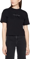 Calvin Klein - Dames Tee SS Small Logo - Zwart - Maat L