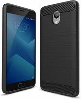 Meizu M5 Note - Geborstelde TPU Cover - Zwart