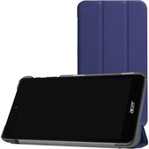 Tablet hoes geschikt voor Acer Iconia One 7 B1-780 Tri-Fold Book Case Donker blauw