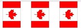 2x Buiten vlaggenlijn Canada 3 meter - Canadese vlag - Supporter feestartikelen - Landen decoratie en versieringen