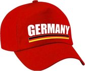 Germany supporters pet rood voor dames en heren - volwassenen - Duitsland landen baseball cap - supporter accessoire