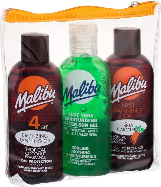 Malibu Travel Pack Tanning OilAfter Sun Gel 3 x 100 ml bol