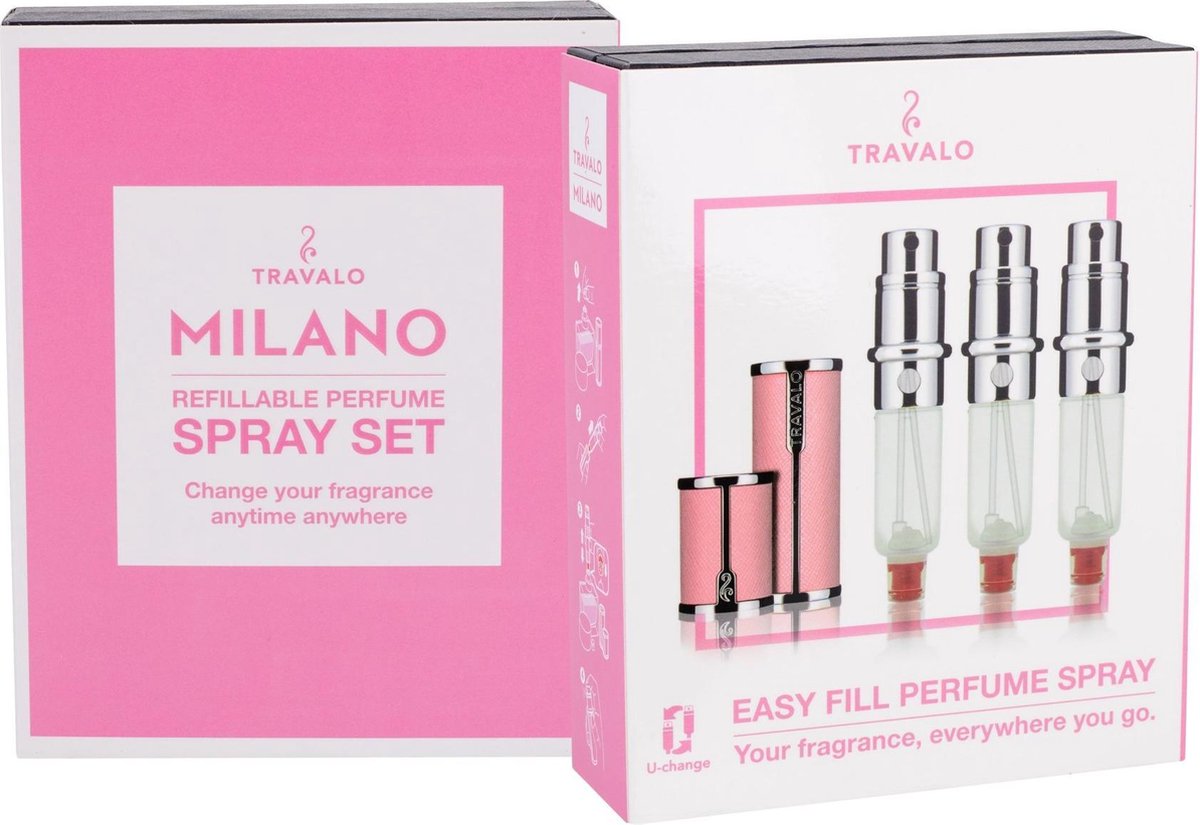 Travallo Milano - Refillable Parfume 3-Delige Spray Set