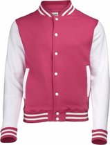 Roze met wit college jacket voor heren S