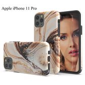 Apple iPhone 11 Pro Marmor Mix Design Back Cover Hoesje - Multi kleur