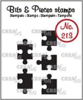 Crealies Bits & Pieces stempel no.213 Puzzelstukjes 5stuks