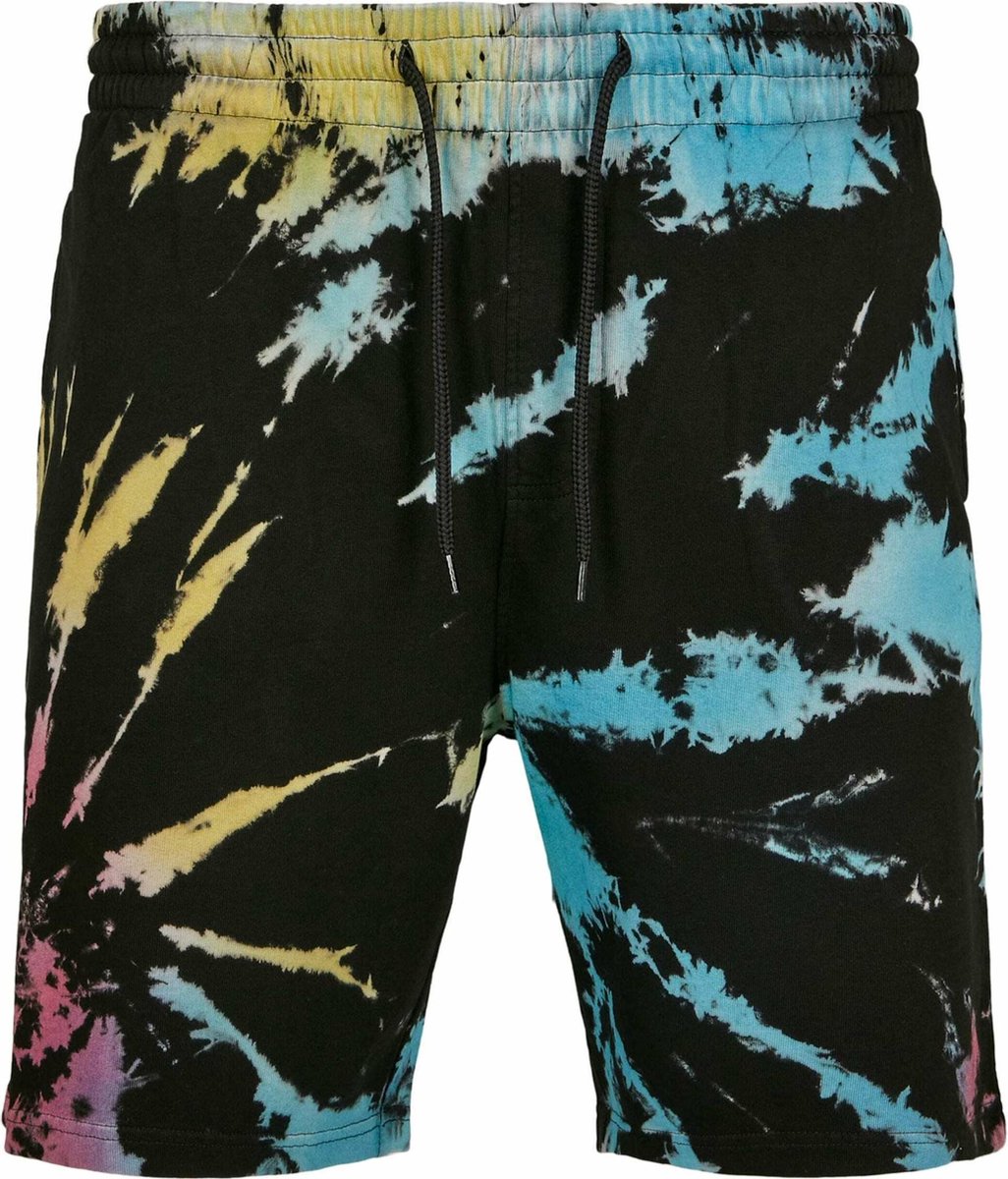 Urban Classics Tie Dye Korte broek L /Multicolours Zwart