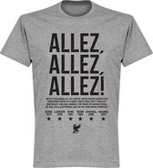 Liverpool Allez Allez Allez T-Shirt - Grijs - XL